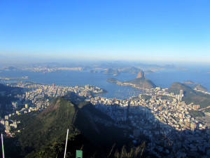 As vistas lá de cima do Corcovado são lindas